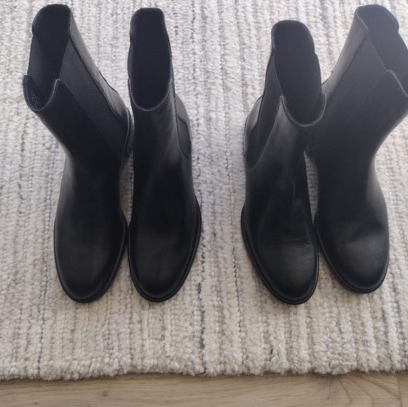 NEW Massimo Dutti Black Leather Ankle Boot Bootie - Picture 8 of 8